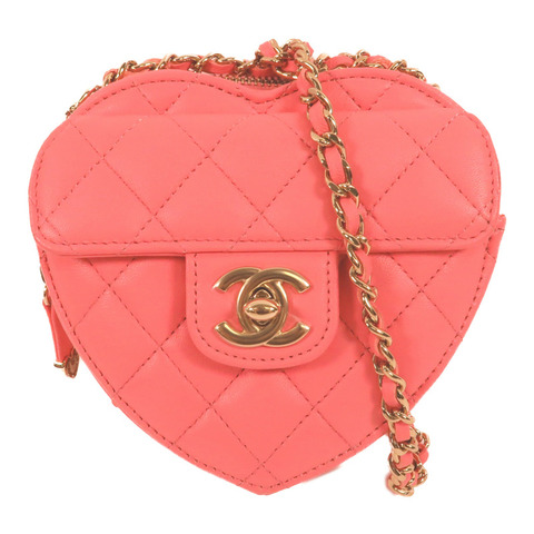 CHANEL 羊皮皮革CC In Love Heart肩背袋