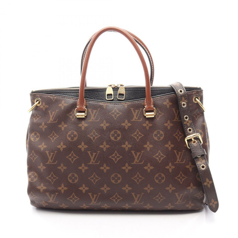 路易威登 Pallas 單肩手提包 M41064 Monogram 帆布皮革 黑色 二手