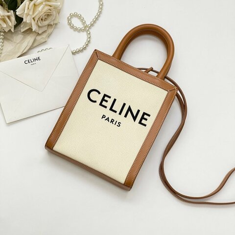 CELINE印花LOGO帆布迷你琴譜包