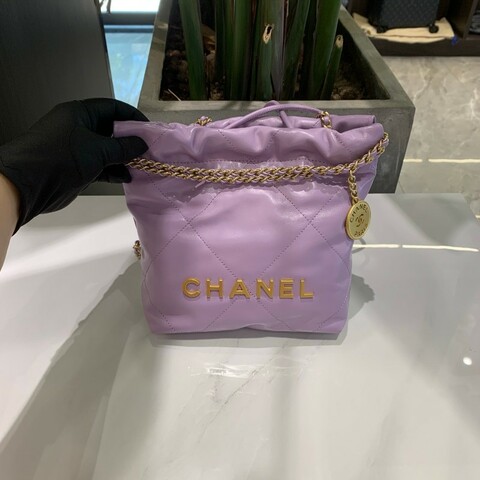香奈兒chanel24p經典22bag mini 限定星黛露紫 超好看