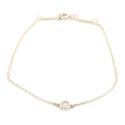 TIFFANY＆CO 925純銀Elsa Peretti Diamond By the Yard手鏈