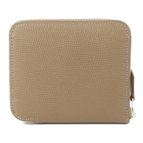 HERMES Epsom皮革Silk In Compact Wallet錢包Etoupe