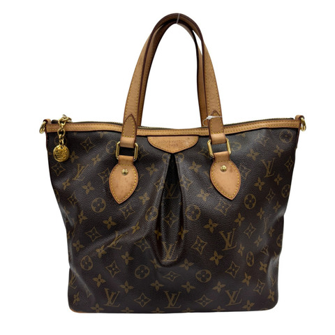 棕色 原花帆布 Palermo PM 兩用包 【LOUIS VUITTON LV 路易威登】 M40145