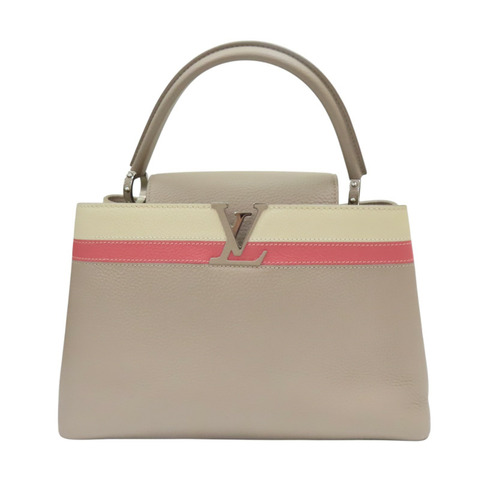 灰色 荔枝紋牛皮 Capucines MM 手提包 M42925【LOUIS VUITTON LV 路易威登】 M42925