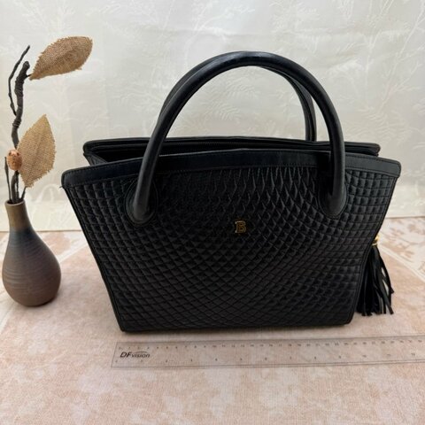BALLY 菱格流蘇手提托特包