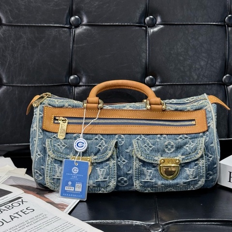 Louis Vuitton 路易威登 丹寧speedy 30 有鎖