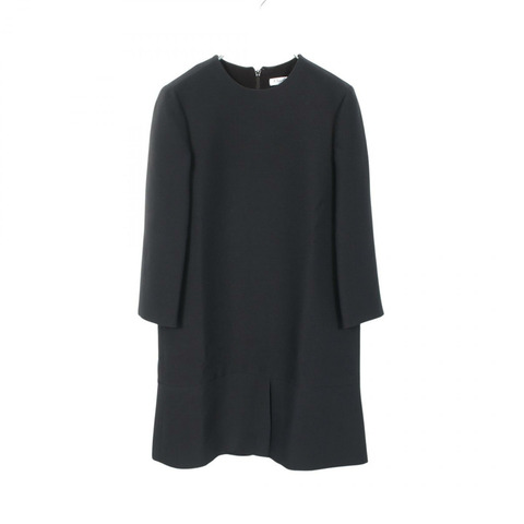 Christian Dior 黑色羊毛絲質洋裝，二手女款