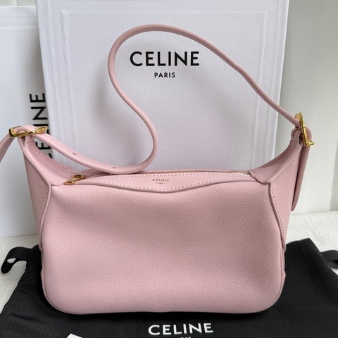 celine赛琳粉色mini手提手拎包腋下單肩包