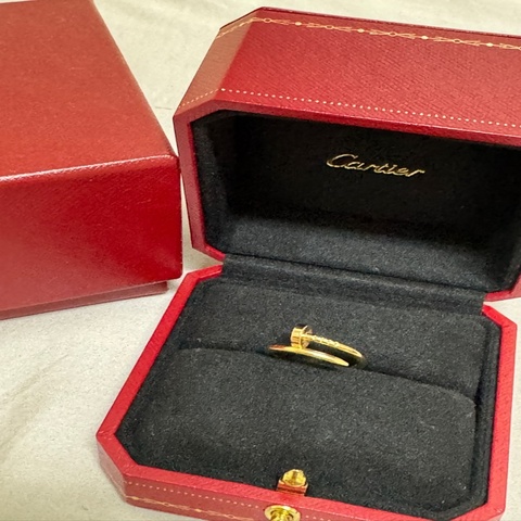 Cartier 卡地亞 JUSTE UN CLOU釘子戒指 750 玫瑰金