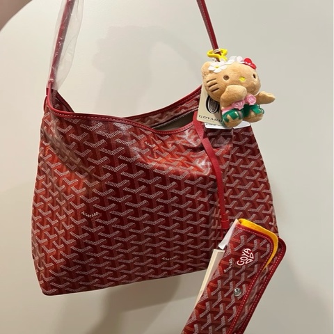 ✨Goyard｜紅色經典老花滿印單肩包｜98新