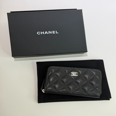 CHANEL｜大ㄇ拉鍊錢包 橫款