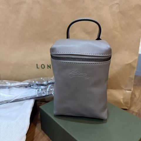LONGCHAMP LE PLIAGE XTRA系列牛皮直式斜背包 斑鳩灰