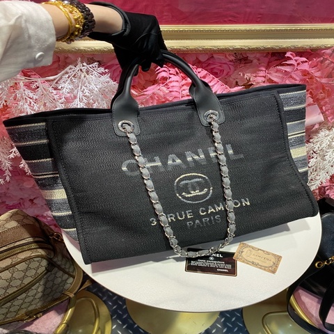 Chanel 黑大款沙灘包