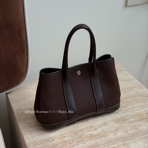 Hermes • Mini Garden Party  迷你花園帆布拼皮可可粽
