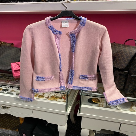 Chanel 針織外套粉