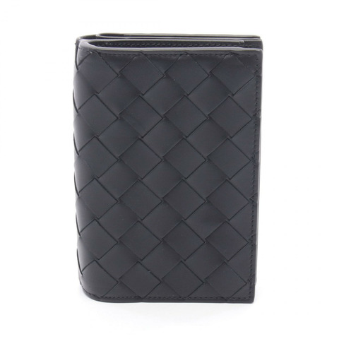 BOTTEGA VENETA Intrecciato 雙折皮夾 796958VCPQ48803 皮革 黑色 全新 男士