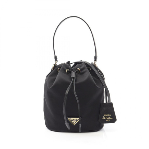PRADA 1978 復刻版 2WAY 手提包 1BE067RV44F0002 尼龍 Saffiano 皮革 黑色 全新 女士