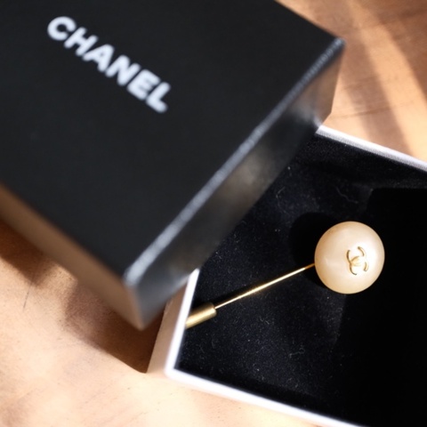 Chanel Vintage 1993秋季系列 雙C珍珠別針 法國製