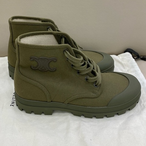 Celine patapans帆布系帶短靴 38碼 附件 塵袋 無盒