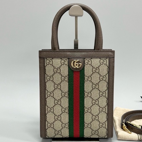 Gucci/古驰 Ophidia系列GG迷你琴谱包 托特包 尺寸：15*18cm