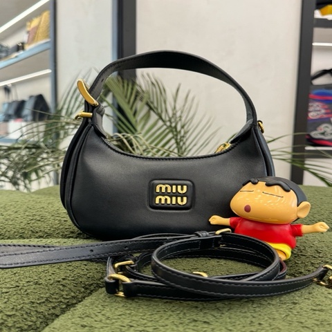 Miu Miu繆繆 黑金Hobo 腋下包 斜挎包