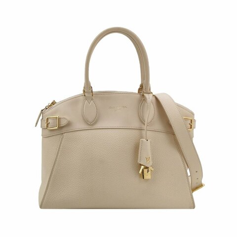 Louis Vuitton (LV) Vendôme中型牛皮純色字母Logo斜背包單肩包晶片款