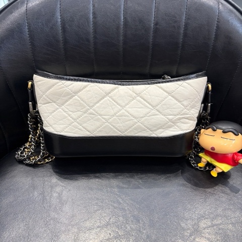CHANEL香奈兒黑白熊貓色小號流浪單肩斜挎包