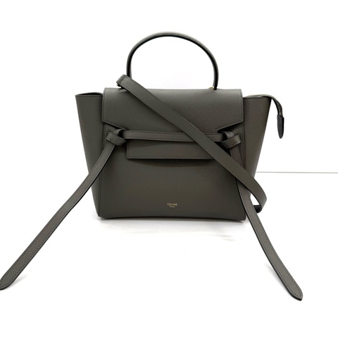 CELINE 灰色BELT MICRO 手提斜背2WAY包 鯰魚包