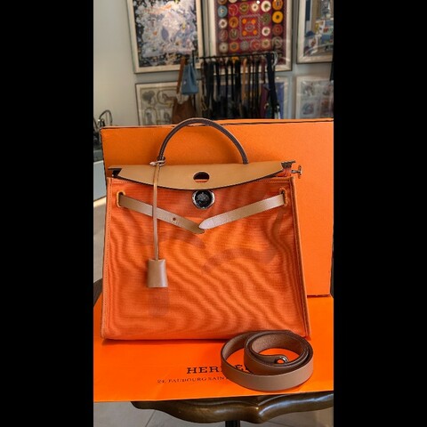 愛馬仕 Hermès herbag31 愛馬仕橙