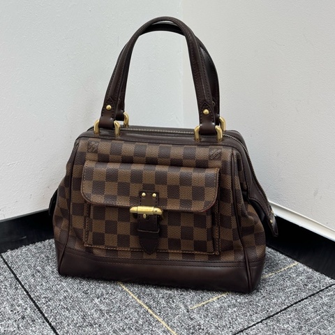 Louis Vuitton 路易威登 knightsbridge 紀念款騎士橋 騎士包 蛙口包 棋盤格手提包 棕棋盤格