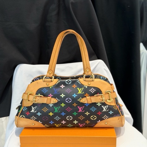 LV/路易威登黑三彩Claudia保齡球包