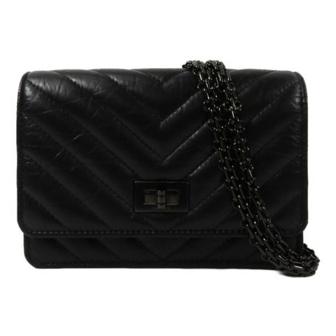 CHANEL 羊皮皮革2.55 Mini WOC鏈帶肩背袋