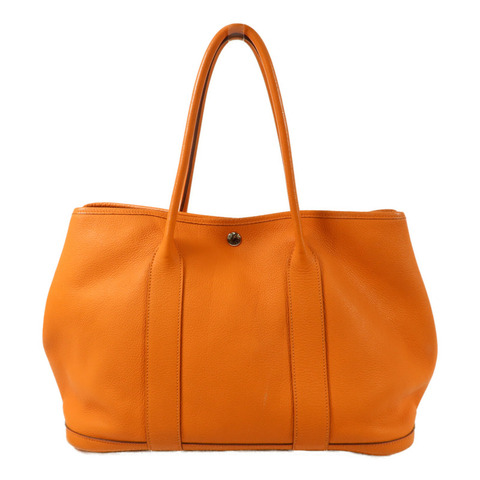 HERMES Negonda皮革Garden Party PM手挽袋Orange