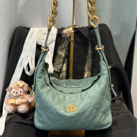 chanel 香奈兒22C 早春系列 Hobo 嬉皮 芯片款 單肩包 腋下包
