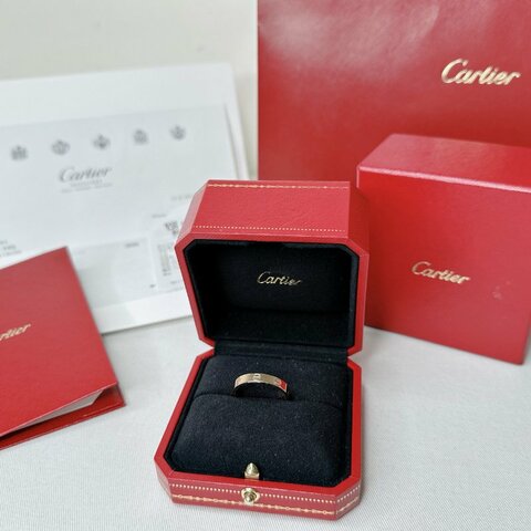 Cartier 經典LOVE玫瑰金戒指