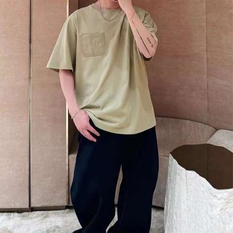 BURBERRY 巴寶莉 綠色休閒圓領T恤 短袖 100%棉 XS碼