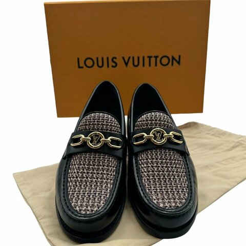 【美收精品】 Louis Vuitton  Chess 平底樂福鞋 C-671【隔月月中將轉賣至日本 上架期限30天】