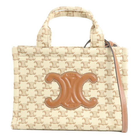 CELINE 帆布Small Cabas Thais手挽肩背兩用袋