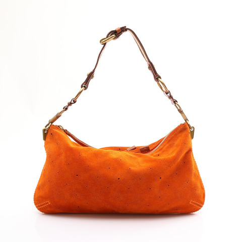 橘色麂皮 棕色牛皮 Onata PM 肩背包【LOUIS VUITTON LV 路易威登】 M95122