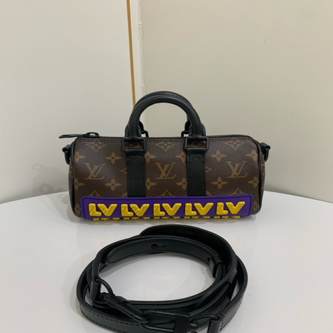 🌹LV/路易威登 keepall xs 限量秀款湖人配色 芯片款