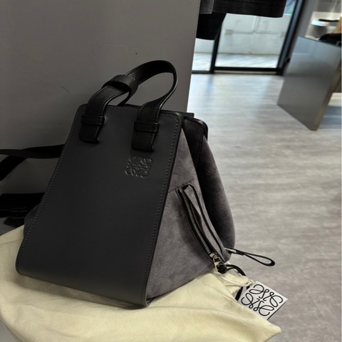 Loewe Hammock 黑灰拼色 吊床包 小號 ｜Classic Trend CT精品｜台北東區實體