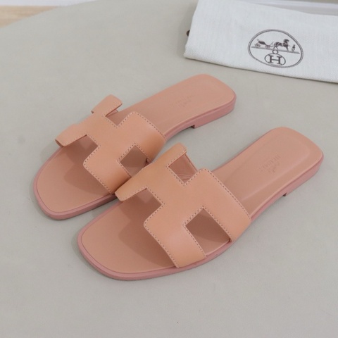 Hermès 愛馬仕 Oran女士拖鞋，37碼，配件防塵袋