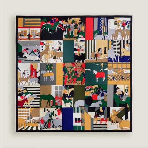 📤 全新 現貨 🧡 Hermes Scarf 90 絲巾 方巾 圍巾🧣Mon Cheval et Moi 我與我的馬