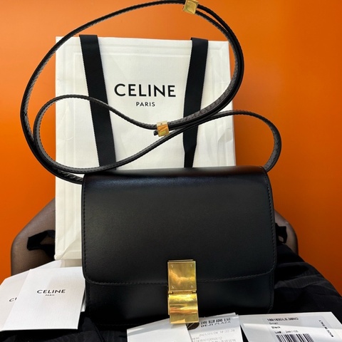 Celine賽琳黑金豆腐包box迷你號mini