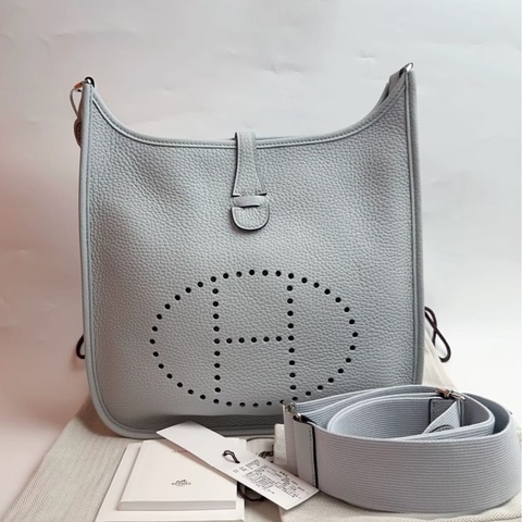 愛馬仕 Hermes 伊芙琳Evelyne 29 聖杯藍 Tc皮 銀扣 Y刻