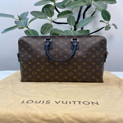 97新 LV Macasa Porte Documan Jules經典老花男士公文包