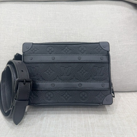 JK國際二手精品✨LV M59163 黑壓紋Handle Soft Trunk晶片款 本店購證 盒子 防塵套 專櫃13萬多