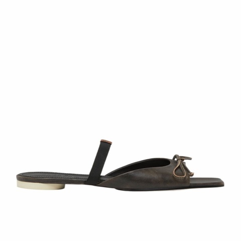 Mm6 Maison Margiela 女士 蝴蝶結裝飾露跟拖鞋36 36.5 38 38.5 39 40 41碼