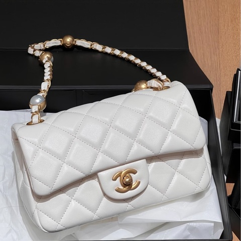 Chanel • 24b 白金珍珠鏈條Cf 20