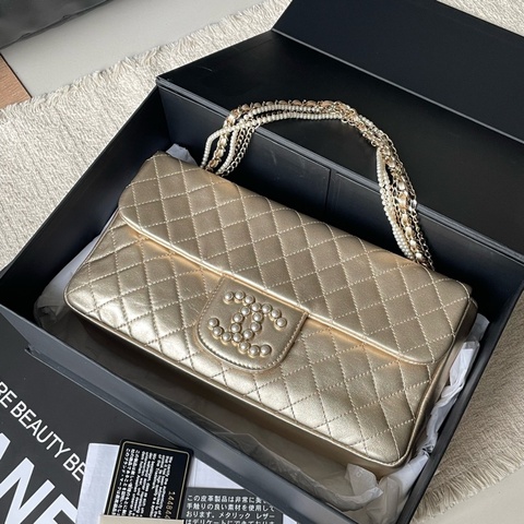 Chanel • 威斯敏斯特系列香檳金珍珠鏈條Cf 🈶保卡